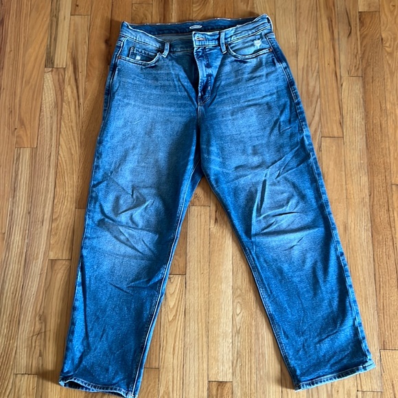 Extra High-Waisted Sky-Hi Straight Rigid Jeans -size 10 color Fleur - Picture 1 of 5